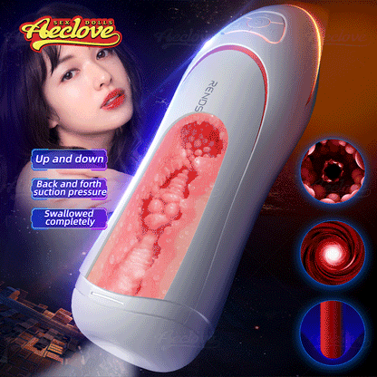 Aeclove เครื่องช่วยตัวเองแบบอัตโนมัติ ถ้วยช่วยตัวเองสำหรับผู้ชาย Homme Masturbator ช่องคลอดเทียม TPE สมจริง ของเล่นทางเพศสำหรับผู้ชาย