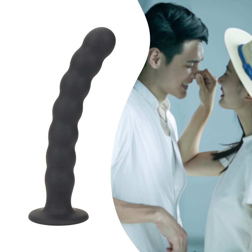 ของเล่นทางเพศ ปลั๊กทวารนวดต่อมลูกหมาก เครื่องกระตุ้นช่องคลอดพร้อมตัวดูดแรงสูง ทำจากซิลิโคน ลูกปัดดิลโด้ ของเล่นทางเพศสำหรับชายและหญิง