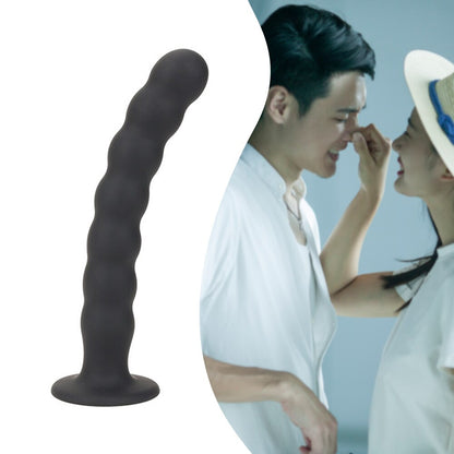 ของเล่นทางเพศ ปลั๊กทวารนวดต่อมลูกหมาก เครื่องกระตุ้นช่องคลอดพร้อมตัวดูดแรงสูง ทำจากซิลิโคน ลูกปัดดิลโด้ ของเล่นทางเพศสำหรับชายและหญิง