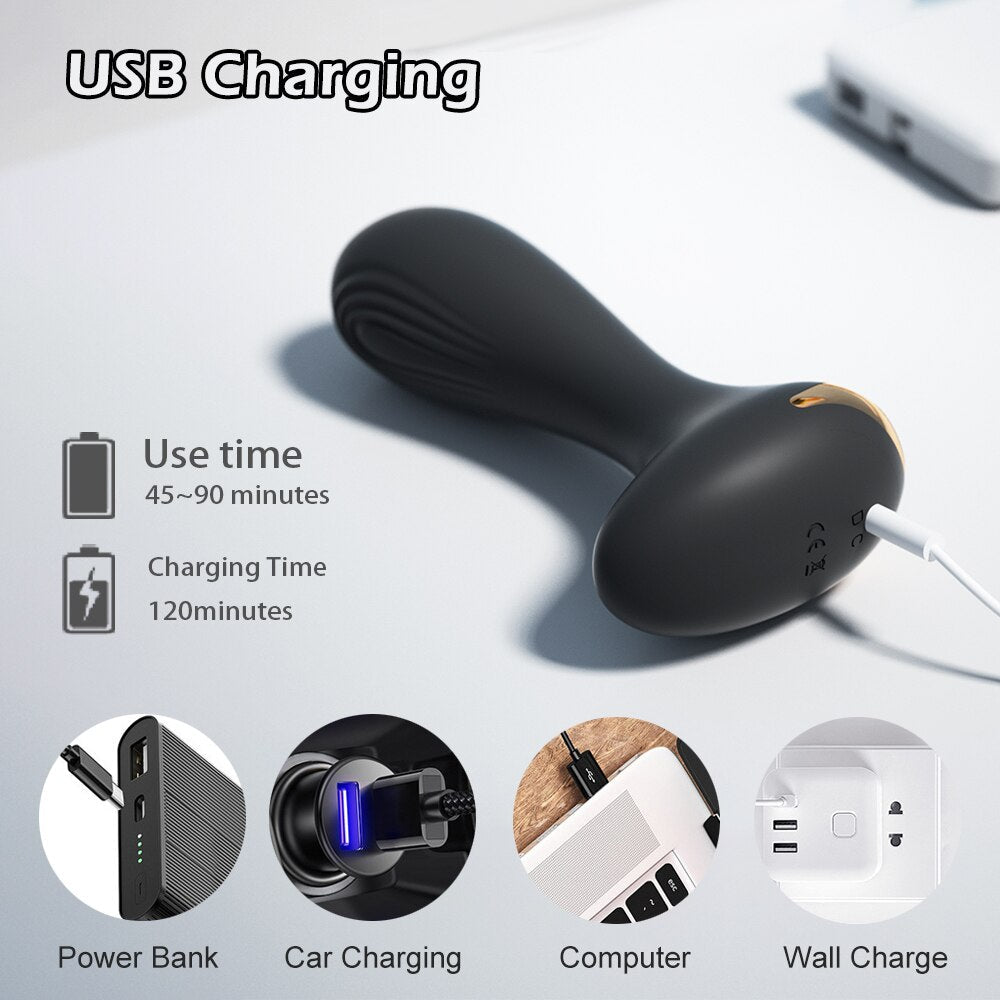 Anal Plug Vibrator หญิงเร้าอารมณ์ Butt Plug สำหรับผู้หญิงชาย Buttplug ซิลิโคนเซ็กซ์ทอย สำหรับผู้ชายหรือเกย์