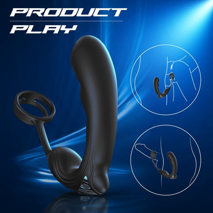 นวดต่อมลูกหมาก, Anal Plug Vibrator, ของเล่นทางเพศสำหรับผู้ชาย, รีโมท Butt Plug, ชะลอการหลั่ง, แหวนรัดองคชาต, ผู้ช่วยสำเร็จความใคร่ชาย, ของเล่นทางเพศสำหรับผู้ใหญ่