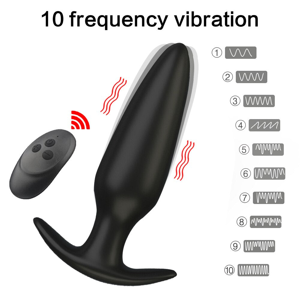 Anal Vibrator สำหรับผู้ชาย, รีโมทไร้สาย ซิลิโคน Butt Plug สำหรับเกย์, ของเล่นทางเพศสำหรับผู้หญิง, ผลิตภัณฑ์สำหรับผู้ใหญ่, เครื่องนวดต่อมลูกหมาก
