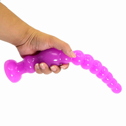 Anus Backyard Beads จุกเสียบก้นแบบยาวพร้อมฐานจุ๊บยางสำหรับนวดต่อมลูกหมาก ของเล่นทางเพศสำหรับผู้หญิง ผู้ชาย ผลิตภัณฑ์สำหรับผู้ใหญ่