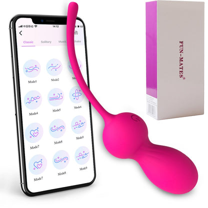 App Control ไข่สั่นบริหารช่องคลอด ลูกบอลบริหารอุ้งเชิงกราน อุปกรณ์สั่นแบบไร้สาย ควบคุมด้วยรีโมต ใส่กับกางเกงในได้ ของเล่นทางเพศกระตุ้นจุดจีและช่องคลอดสำหรับผู้หญิง