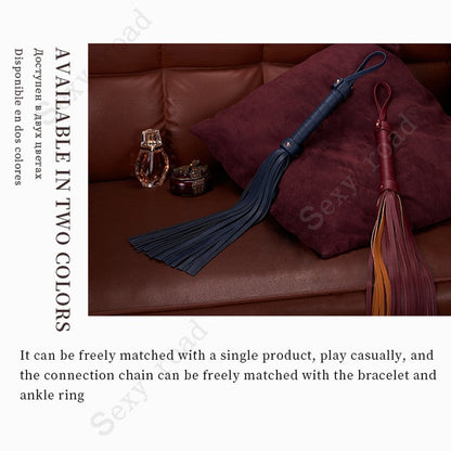 BDSM ชุดเครื่องราง Bundle Bondage หนังชุดยับยั้งชั่งใจทาส Handcuffs ห่วง Whip สุนัข Slave เกมสำหรับผู้ใหญ่