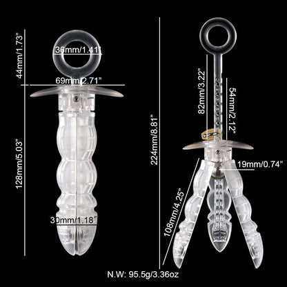 Bdsm อุปกรณ์ถ่างทวารชนิดกลวง ทวารเทียมเรืองแสง จุกอุดก้นขนาดใหญ่พร้อมไฟ LED จุกอุดก้นสำหรับผู้ชาย ของเล่นทางเพศสำหรับนวดต่อมลูกหมาก ช่องคลอดเทียม