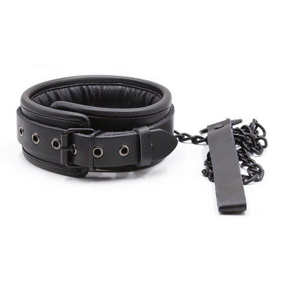 ปลอกคอ BDSM แบบมีโซ่เหล็กและหนังแท้สำหรับผู้หญิง ของเล่นทางเพศสำหรับคู่รัก อุปกรณ์รัดตรึงทางเพศ