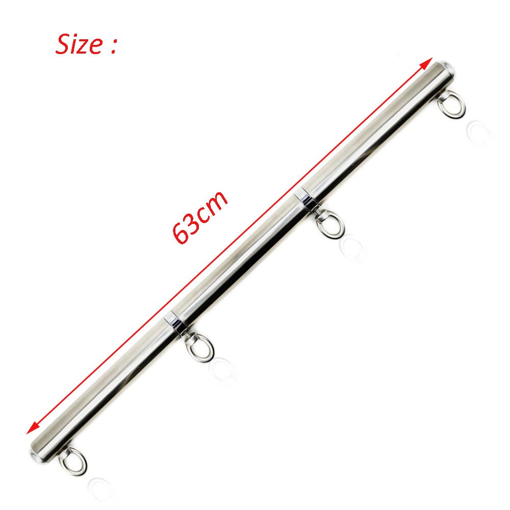 BDSM อุปกรณ์บอนเดจ สเปรดเดอร์บาร์สเตนเลสแบบถอดได้ กุญแจมือสำหรับทาส โซ่ข้อเท้า อุปกรณ์ตรึงขา SM คอสเพลย์ ของเล่นทางเพศสำหรับคู่รัก