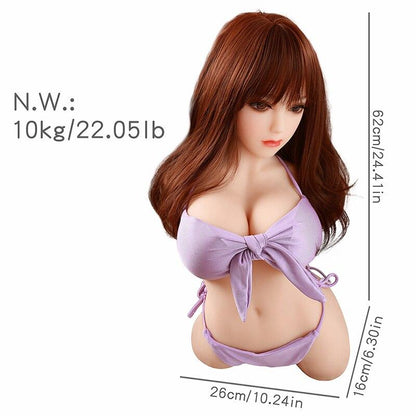ของเล่นช่วยตัวเองสำหรับผู้ชายแบบ Big Tits หุ่นเซ็กส์ท่อนบน หลังนูนใหญ่ 4D ช่องคลอดและทวารหนักที่สมจริง ผลิตภัณฑ์สำหรับผู้ใหญ่