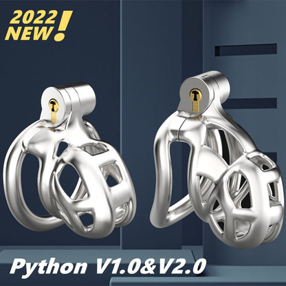 CHASTE BIRD สแตนเลส 316 Python V2.0 กรงจู๋แบบพิมพ์ 3 มิติ ห่วงรัดองคชาต Mamba กรงพรหมจรรย์ Cobra สำหรับผู้ชาย ของเล่นผู้ใหญ่