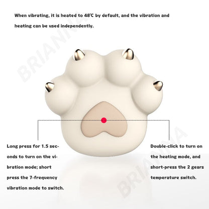 Cat Paw Vibrator การ์ตูนซิลิโคนนุ่มน่ารัก Cat Paw กระตุ้น Clitoral Vibrators ความร้อน Charge สำหรับสตรีนวด