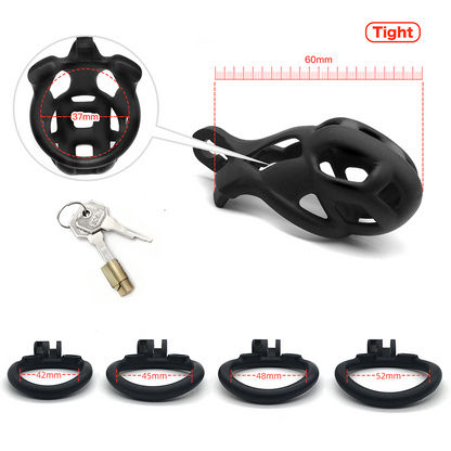 Cobra Male Chastity Device Kit, กรงครอบอวัยวะเพศชาย, ห่วงรัดอวัยวะเพศ, BDSM, ของเล่นผู้ใหญ่, ของเล่นทางเพศสำหรับผู้ชาย, ห่วงรัดองคชาต, ปลอกเรซิน, กรงฝึกอวัยวะเพศชาย