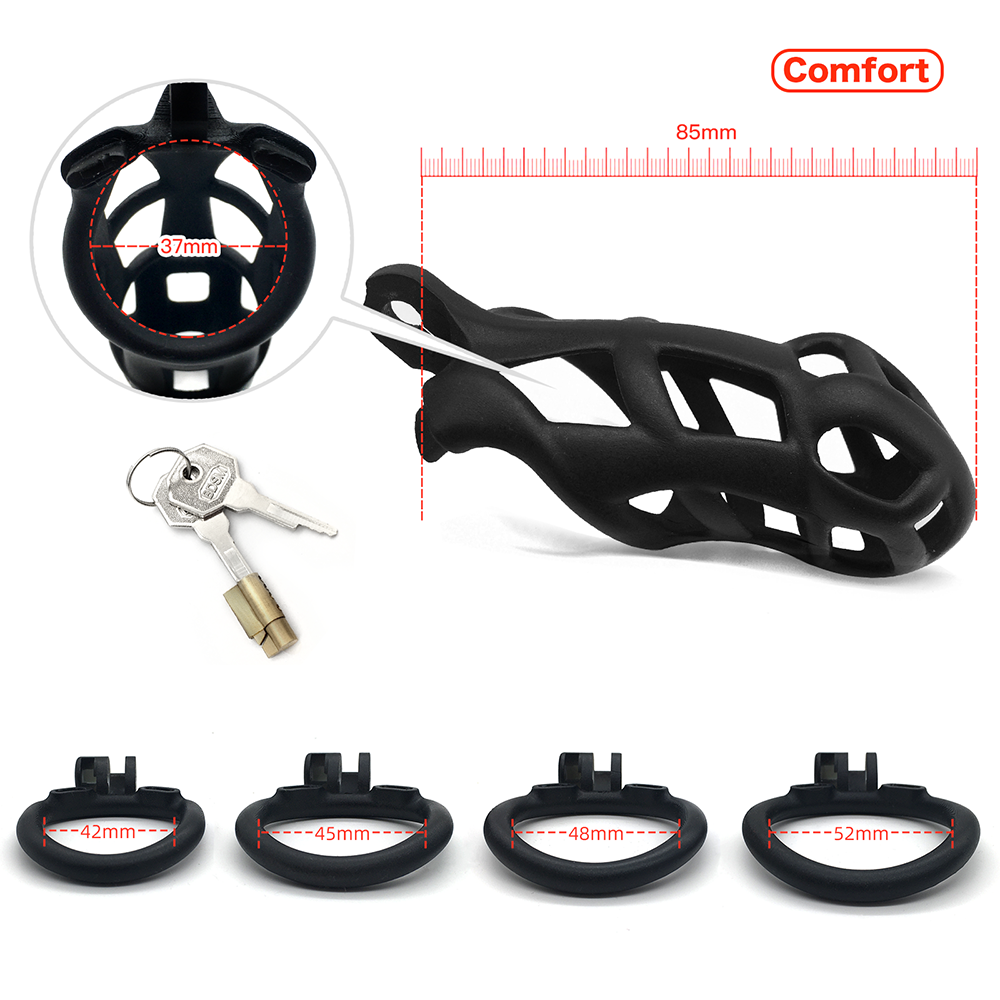 Cobra Male Chastity Device Kit, กรงครอบอวัยวะเพศชาย, ห่วงรัดอวัยวะเพศ, BDSM, ของเล่นผู้ใหญ่, ของเล่นทางเพศสำหรับผู้ชาย, ห่วงรัดองคชาต, ปลอกเรซิน, กรงฝึกอวัยวะเพศชาย