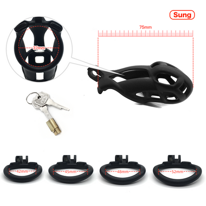 Cobra Male Chastity Device Kit, กรงครอบอวัยวะเพศชาย, ห่วงรัดอวัยวะเพศ, BDSM, ของเล่นผู้ใหญ่, ของเล่นทางเพศสำหรับผู้ชาย, ห่วงรัดองคชาต, ปลอกเรซิน, กรงฝึกอวัยวะเพศชาย