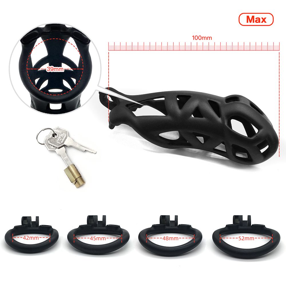Cobra Male Chastity Device Kit, กรงครอบอวัยวะเพศชาย, ห่วงรัดอวัยวะเพศ, BDSM, ของเล่นผู้ใหญ่, ของเล่นทางเพศสำหรับผู้ชาย, ห่วงรัดองคชาต, ปลอกเรซิน, กรงฝึกอวัยวะเพศชาย