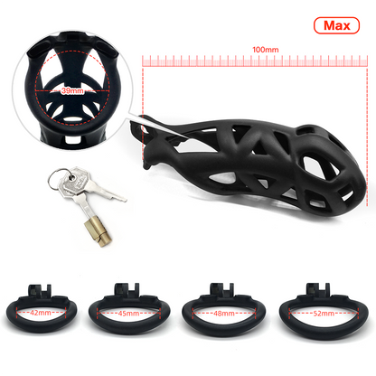 Cobra Male Chastity Device Kit, กรงครอบอวัยวะเพศชาย, ห่วงรัดอวัยวะเพศ, BDSM, ของเล่นผู้ใหญ่, ของเล่นทางเพศสำหรับผู้ชาย, ห่วงรัดองคชาต, ปลอกเรซิน, กรงฝึกอวัยวะเพศชาย