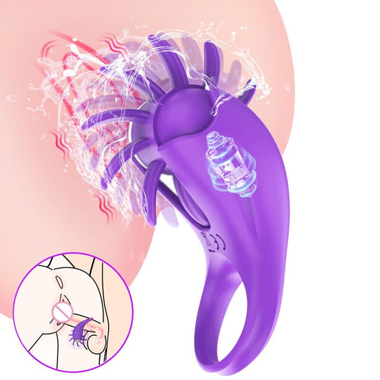 Penis Ring Cock Vibrator สำหรับคู่รัก ผู้หญิงเลีย ช่องคลอดสั่น Clit Stimulator G Spot Orgasm ล็อคชาย Cockring สำหรับผู้ชาย ของเล่น