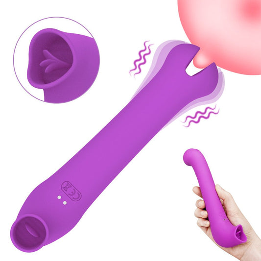 ลิ้นเลีย Dildo Vibrator หญิงเซ็กซ์ทอยช่องคลอด Orgasm Nipples Clitoris Stimulator ซิลิโคน Vibrators อุปกรณ์ผู้ใหญ่