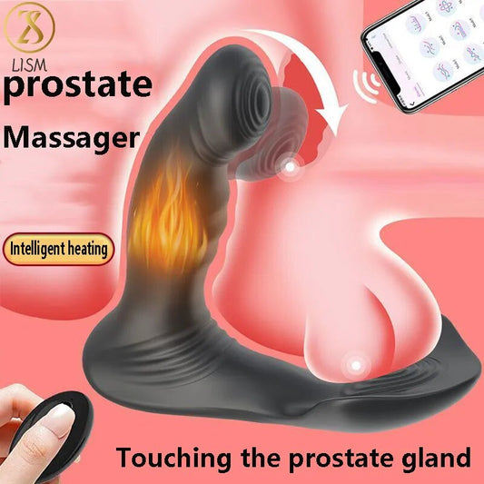 Double Stimulation Anal Vibrator Erotic Butt Plug Adult Sex Toy For Men Wireless Remote Testicular Prostate Massage Vibration