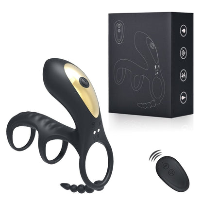 Dual Vibrating Clitoris อวัยวะเพศชาย แหวนดูดกระตุ้น Anal เครื่องสั่นสำหรับอวัยวะเพศ Erection สำหรับคู่รัก Cockring เครื่องมือทางเพศควบคุมด้วยรีโมท