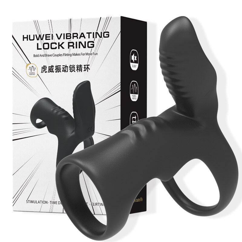 Dual Vibrating Clitoris อวัยวะเพศชาย แหวนดูดกระตุ้น Anal เครื่องสั่นสำหรับอวัยวะเพศ Erection สำหรับคู่รัก Cockring เครื่องมือทางเพศควบคุมด้วยรีโมท