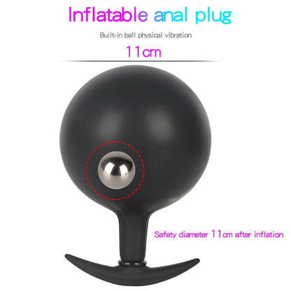 Expandable Prostate Massager Butt Plug อุปกรณ์ช่วยสำเร็จความใคร่สำหรับผู้ใหญ่ จุกเสียบก้นที่พองลมได้ ซิลิโคนขนาดใหญ่พิเศษ จุกเสียบก้นสำหรับสวนทวาร ปั๊มขยายทวาร จุกขยายทวาร