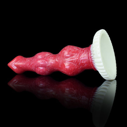 Large Red Silicone Beaded Sucker Knot Dog Dildo Sex Toy for Women Men Unisex Erotic Product Butt Plug