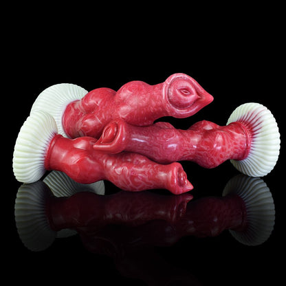 Large Red Silicone Beaded Sucker Knot Dog Dildo Sex Toy for Women Men Unisex Erotic Product Butt Plug