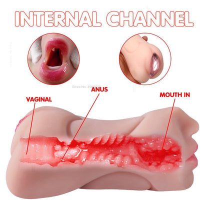 Feeling ช่องปากสำเร็จความใคร่คัพ3D Deep Throat ลิ้นชาย Masturbator เซ็กซ์ทอยสำหรับผู้ชายประดิษฐ์อุปกรณ์ช่วยตัวเองสำหรับผู้หญิง SexToy Shop