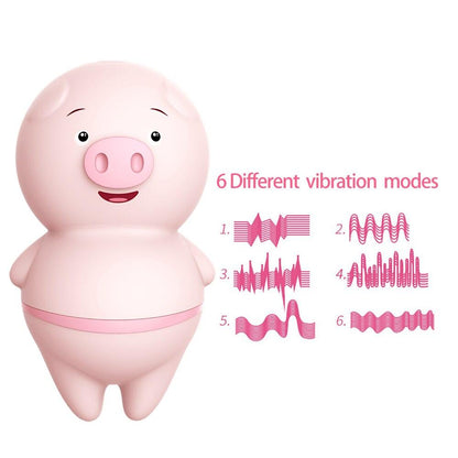 เครื่องกระตุ้นอวัยวะเพศหญิง เครื่องสั่นรูปหมูน่ารักสำหรับเลียคลิตอริส ของเล่นทางเพศสำหรับผู้ใหญ่