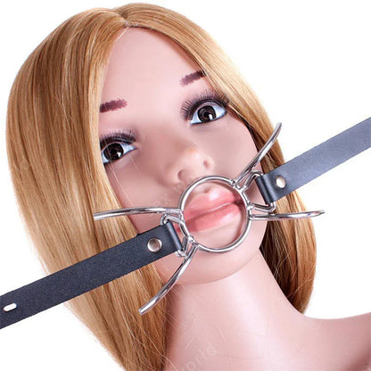 เข็มขัดหนังเทียม PU แนวเฟติช BDSM เครื่องพันธนาการ ห่วงกลม ลูกตุ้ม เครื่องถ่างปากทาส ห่วงกัด เครื่องถ่างปาก อุปกรณ์ทางเพศสำหรับผู้ใหญ่ เกมส์เปิดปาก