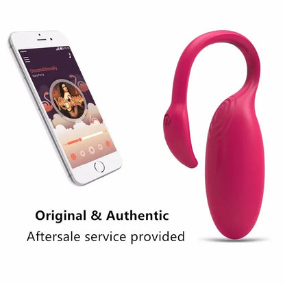 Flamingo APP บลูทูธเครื่องกระตุ้นคลิตอริสสำหรับผู้หญิงของเล่นทางเพศสำหรับนวดช่องคลอดแบบสั่นลูกบอลวิเศษเครื่องกระตุ้นแบบสั่น