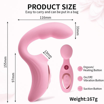 G Spot clitoral sucking vibrator dildo เครื่องกระตุ้นจุด G และคลิตอริสแบบดูดสั่น พร้อมเครื่องนวดทวารหนัก 5 + 10 โหมด ของเล่นทางเพศสำหรับผู้ใหญ่สำหรับผู้หญิงและคู่รัก