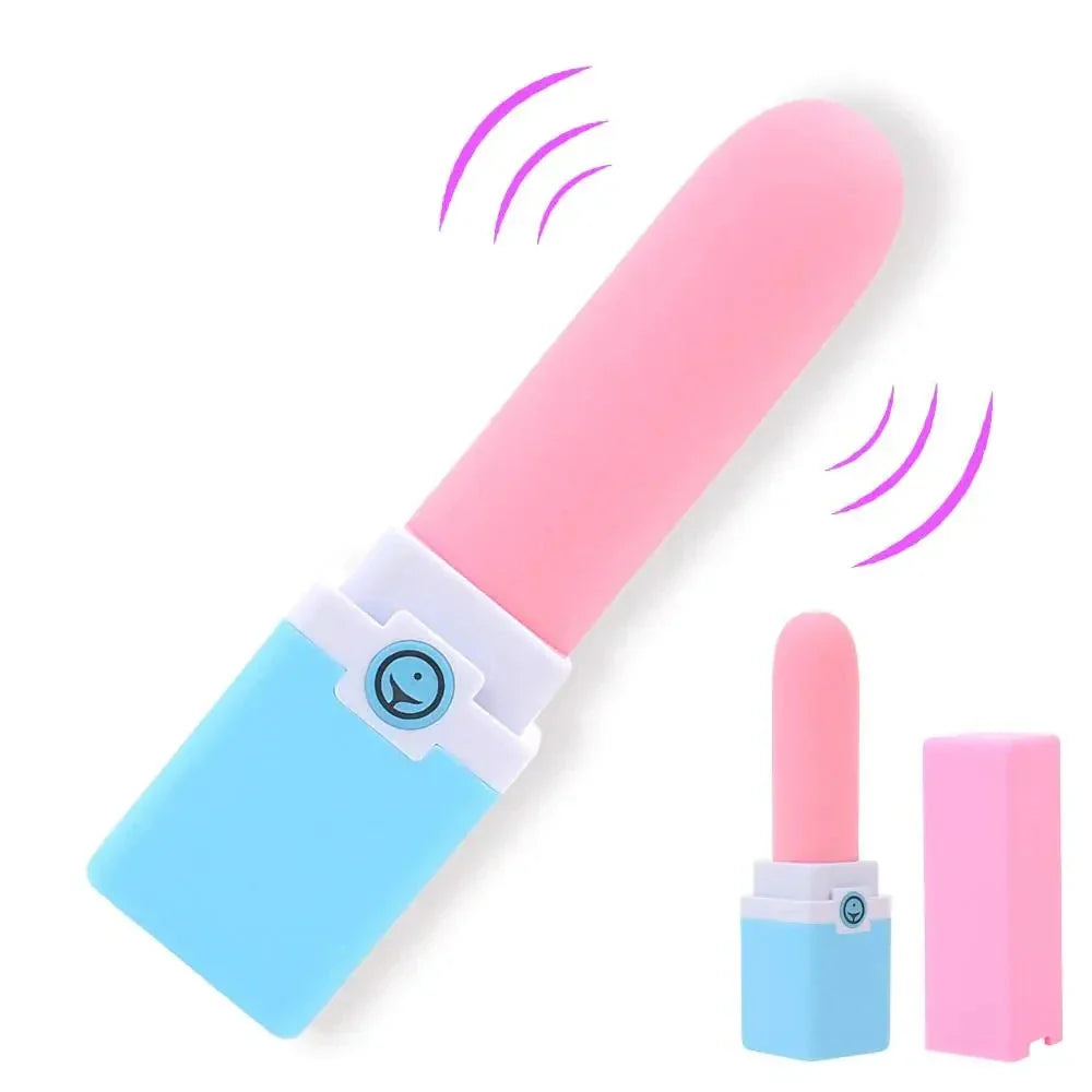เครื่องนวดจุดจีแบบสั่น ชาร์จ USB ได้ เครื่องสั่นลิปสติกขนาดเล็กสำหรับนวดหัวนมและคลิตอริส ของเล่นทางเพศสำหรับผู้หญิง 10 โหมดการสั่น
