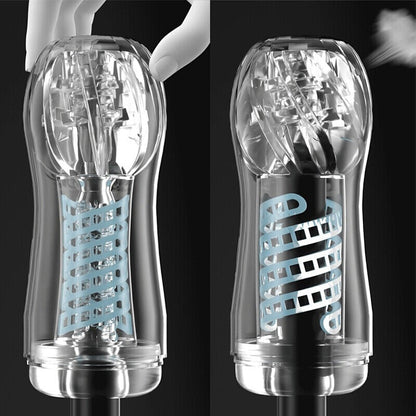 Galaku Durable Exercise Toys for Men's Penis, Vacuum Twisted Cup, Transparent Vagina, Male Masturbator