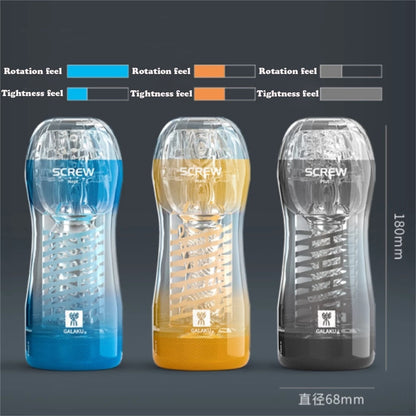 Galaku Durable Exercise Toys for Men's Penis, Vacuum Twisted Cup, Transparent Vagina, Male Masturbator