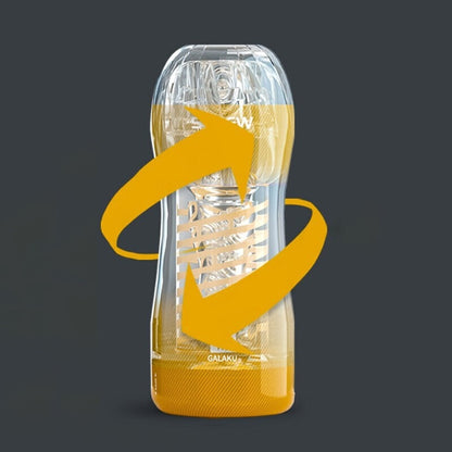 Galaku Durable Exercise Toys for Men's Penis, Vacuum Twisted Cup, Transparent Vagina, Male Masturbator
