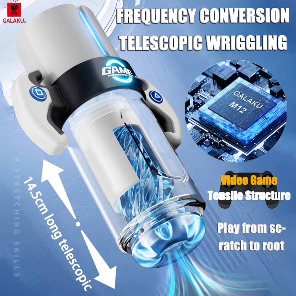 Automatic Male Stroker Vibrator for Men Deep Throat Oral Vaginal Sucking Sex Toys 18+