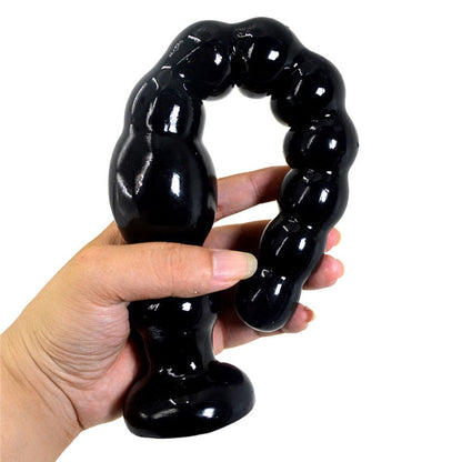 Anus Backyard Beads จุกเสียบก้นแบบยาวพร้อมฐานจุ๊บยางสำหรับนวดต่อมลูกหมาก ของเล่นทางเพศสำหรับผู้หญิง ผู้ชาย ผลิตภัณฑ์สำหรับผู้ใหญ่