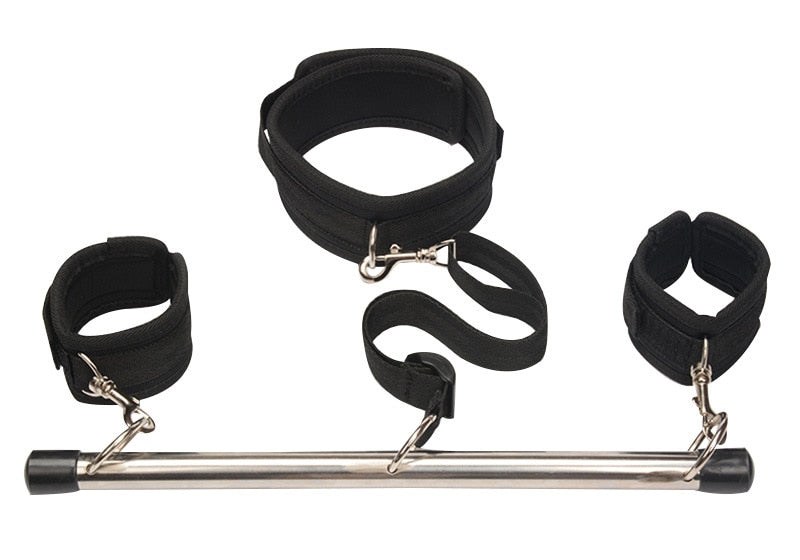 อุปกรณ์ทางเพศสำหรับผู้หญิง ชุดรัดและพัน BDSM ปลั๊กบัทท์โลหะ เข็มขัดรัดไนลอน กุญแจมือเหล็ก ของเล่นผู้ใหญ่เพื่อความรัก