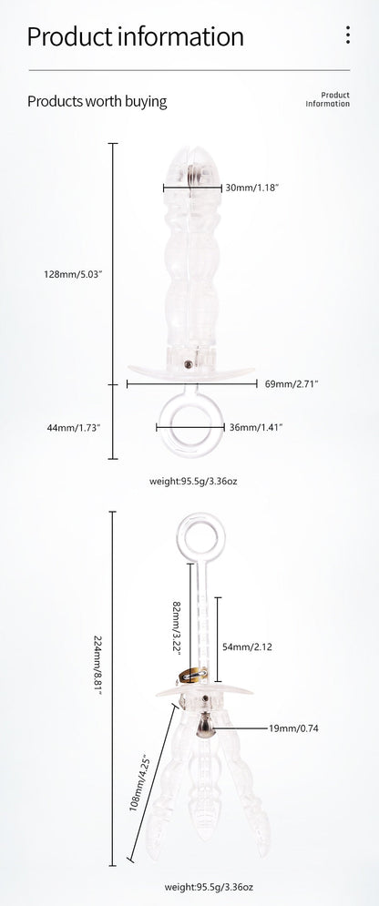 Bdsm อุปกรณ์ถ่างทวารชนิดกลวง ทวารเทียมเรืองแสง จุกอุดก้นขนาดใหญ่พร้อมไฟ LED จุกอุดก้นสำหรับผู้ชาย ของเล่นทางเพศสำหรับนวดต่อมลูกหมาก ช่องคลอดเทียม