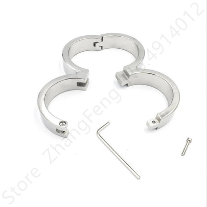 กุญแจมือสเตนเลสสตีลหนัก กุญแจข้อเท้า พันธนาการ BDSM รสนิยม ของเล่นเพศผู้ใหญ่สำหรับผู้หญิง ชุดของเล่นเพศแบบสกรู ร้านค้าเพศ จีน 18+