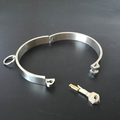กุญแจมือข้อเท้าสเตนเลสสตีล โซ่ปลอกคอ กุญแจมือโซ่ BDSM สำหรับรัด สลักล็อคที่มองไม่เห็น อุปกรณ์ช่วยตัวเองทางเพศ