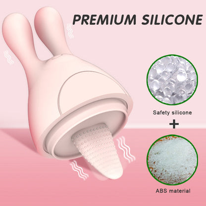 Rabbit Huge Tongue Dildo Vibrator สำหรับผู้หญิง เครื่องนวดช่องคลอดทำความร้อน ของเล่นเลียออรัล กระตุ้นคลิตอริส ของเล่นทางเพศสำหรับผู้หญิง