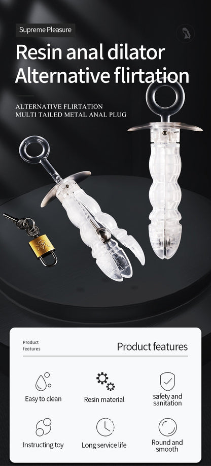 Bdsm อุปกรณ์ถ่างทวารชนิดกลวง ทวารเทียมเรืองแสง จุกอุดก้นขนาดใหญ่พร้อมไฟ LED จุกอุดก้นสำหรับผู้ชาย ของเล่นทางเพศสำหรับนวดต่อมลูกหมาก ช่องคลอดเทียม