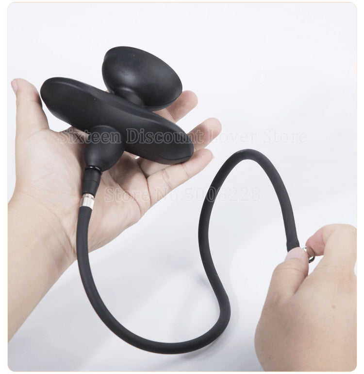BDSM ปลอกรัดปากขนาดใหญ่พิเศษ แบบไร้สาย ชนิดเป่าลม ที่ถ่างขยายช่องปาก อุปกรณ์ควบคุมสำหรับคู่รักและทาส (สำหรับผู้ใหญ่)
