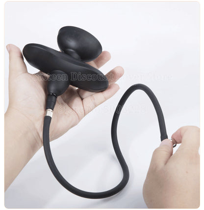 BDSM ปลอกรัดปากขนาดใหญ่พิเศษ แบบไร้สาย ชนิดเป่าลม ที่ถ่างขยายช่องปาก อุปกรณ์ควบคุมสำหรับคู่รักและทาส (สำหรับผู้ใหญ่)