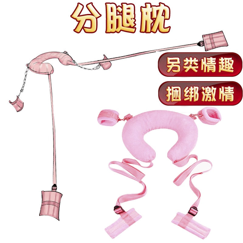 SM Bondage Restraints อุปกรณ์ช่วยสำเร็จความใคร่สำหรับผู้หญิงและคู่รัก สายรัดข้อมือ ที่รัดคอ ที่รัดข้อเท้า เกมสำหรับผู้ใหญ่ อุปกรณ์ทางเพศ