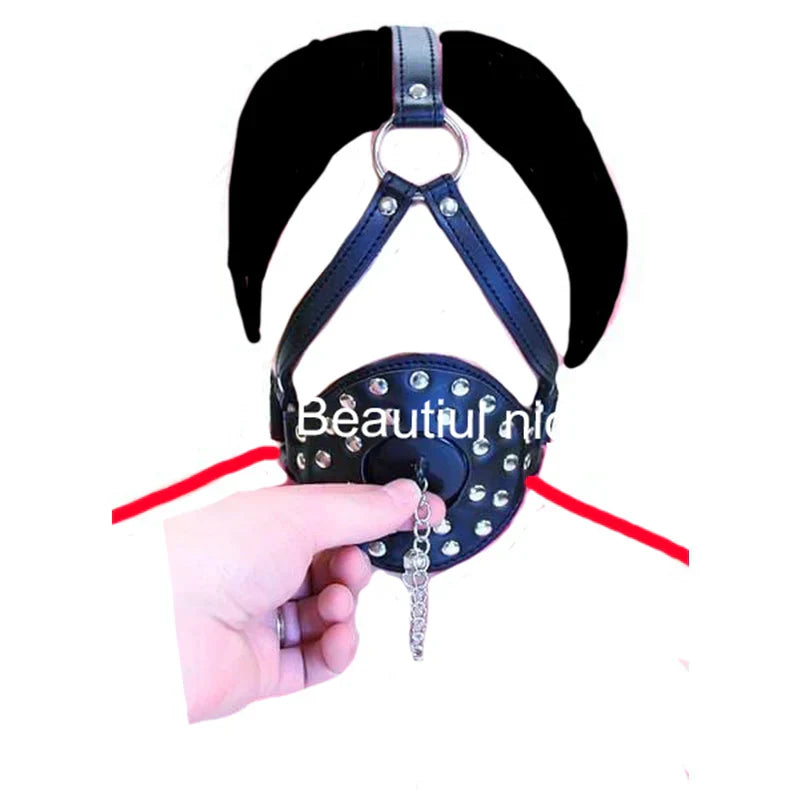 ห่วง/แมงมุม/บอลแก๊ก BDSM หน้ากากหนังปิดปาก. ผ้าปิดตาที่รัดตรึง.ของเล่นทางเพศ SM สำหรับคู่รัก