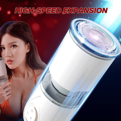 10 Rotations Automatic Telescopic Male Masturbators Real Pussy Adult Masturbation Sex Toys for Men Blowjob Machine